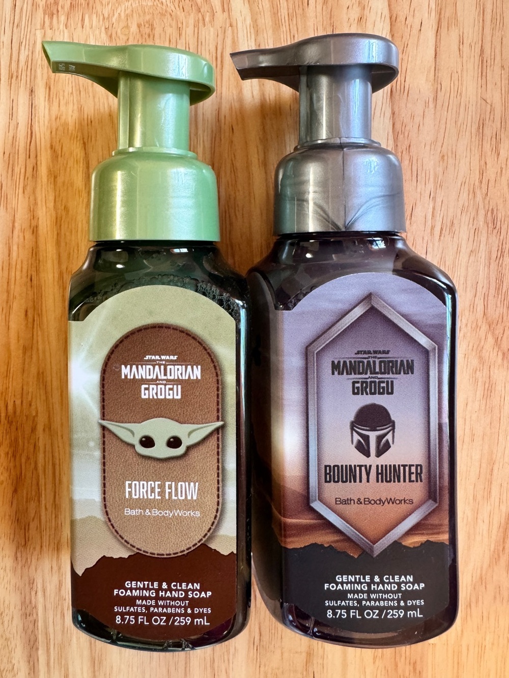 Bath & Body Works Men Grooming Star Wars Cleanser - Green & Gray Pump Bottles
